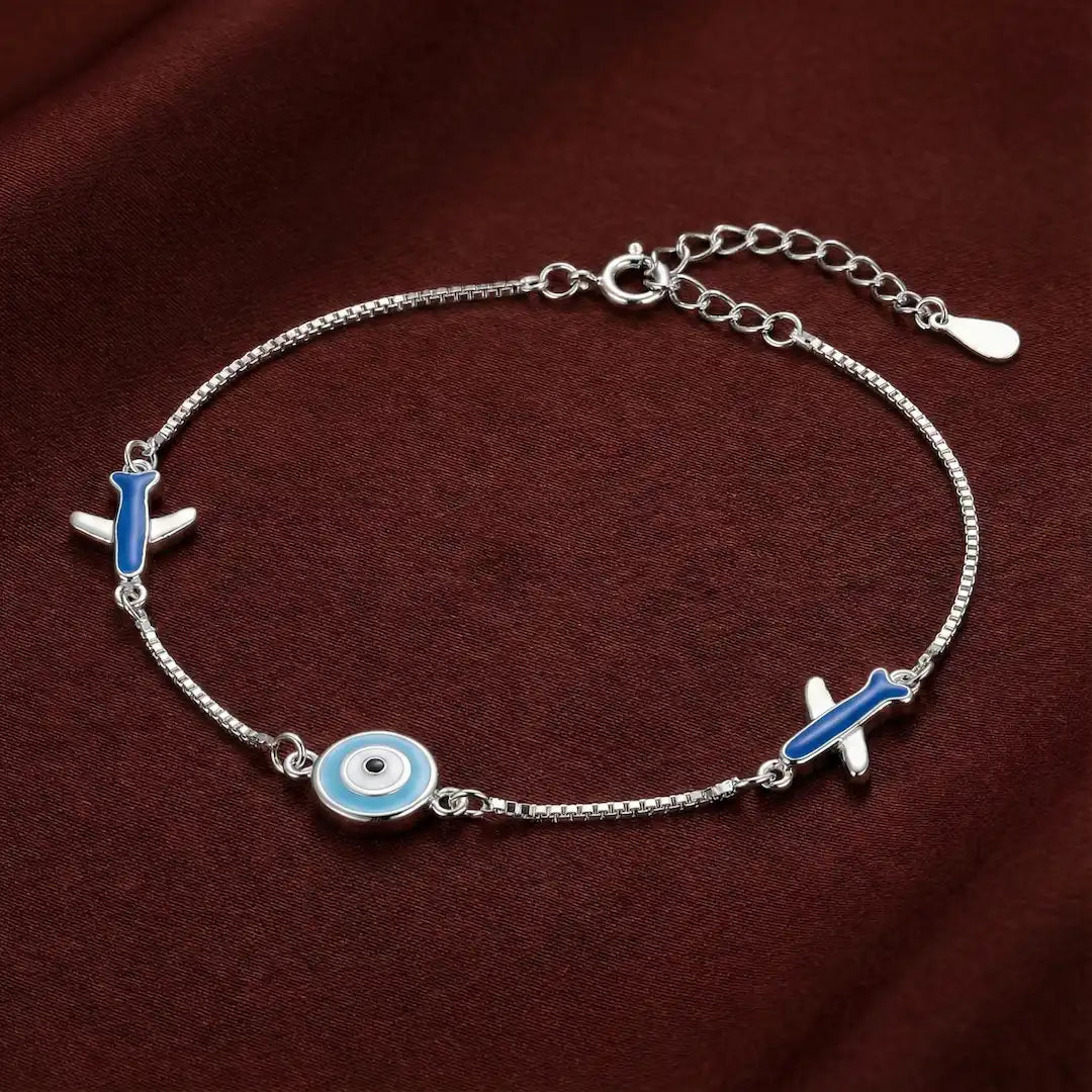 Sky Guardian Evil Eye Bracelet - 925 Silver