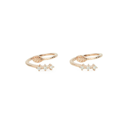 Leaf Sparkle 925 Silver Adjustable Toe Ring