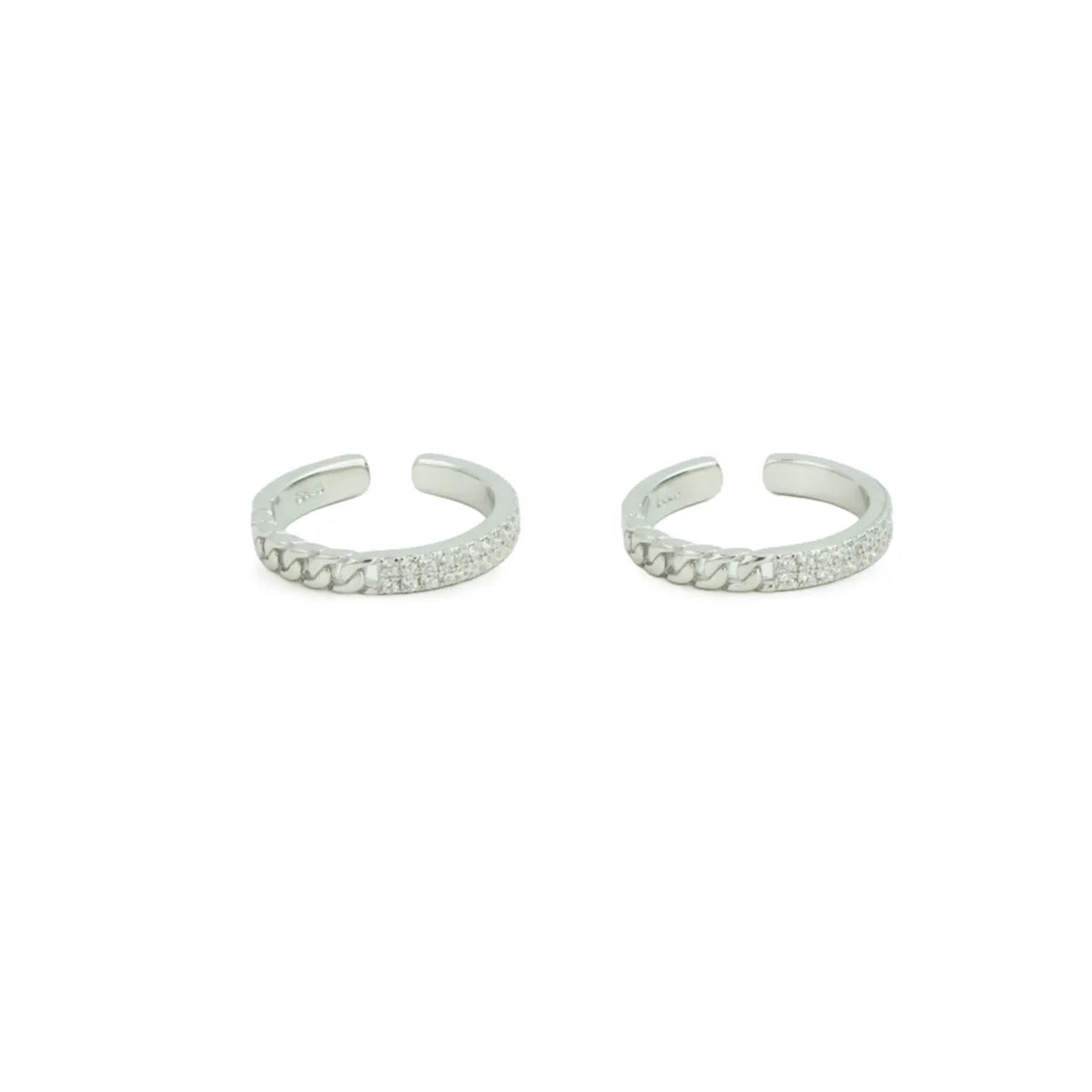 Chain Spark 925 Silver Adjustable Toe Ring