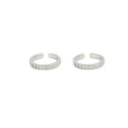 Chain Spark 925 Silver Adjustable Toe Ring