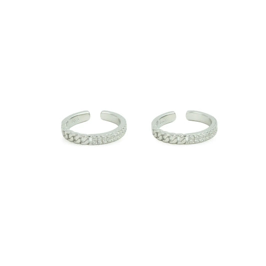 Chain Spark 925 Silver Adjustable Toe Ring