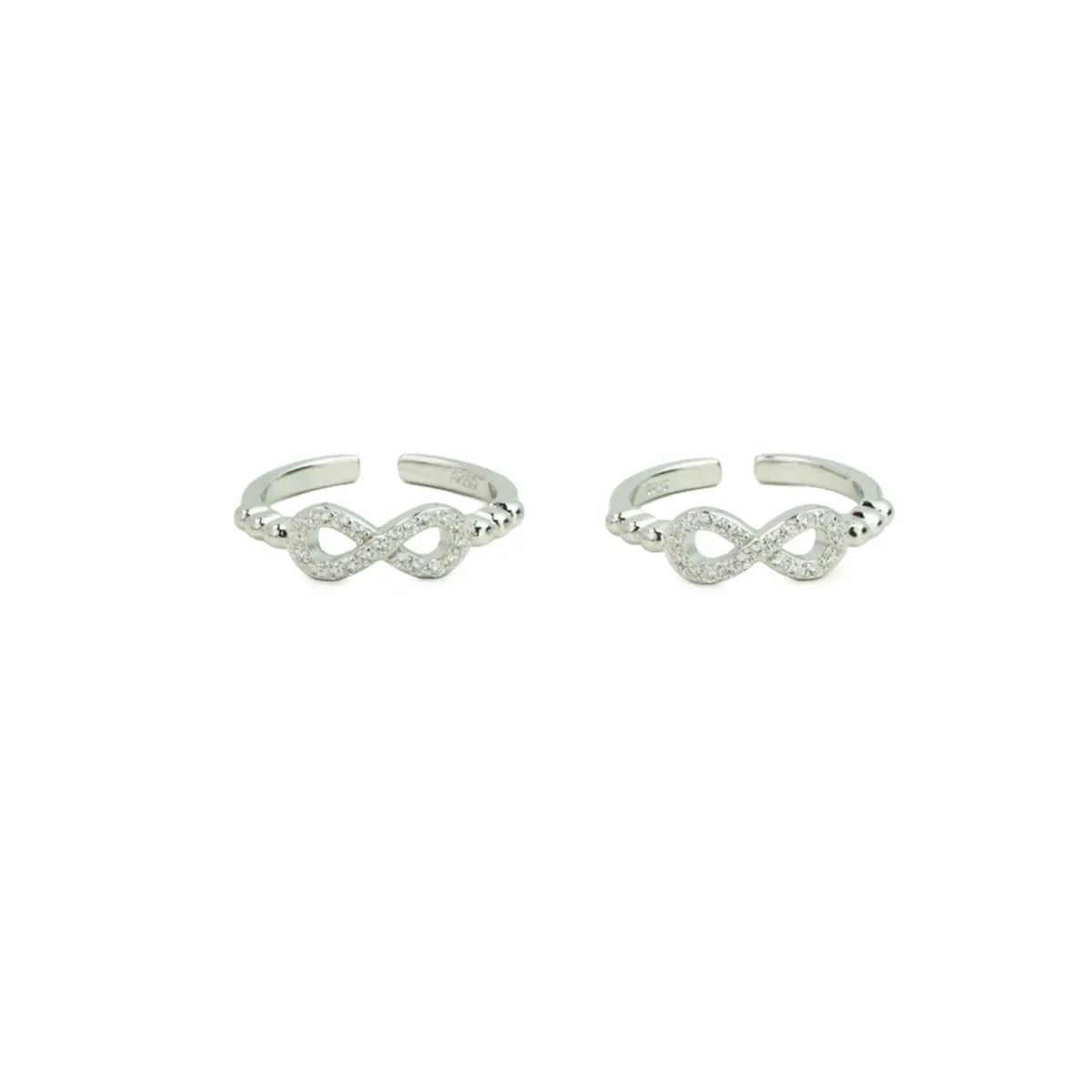 Infinity Spark 925 Silver Adjustable Toe Ring