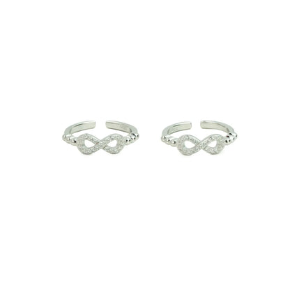 Infinity Spark 925 Silver Adjustable Toe Ring