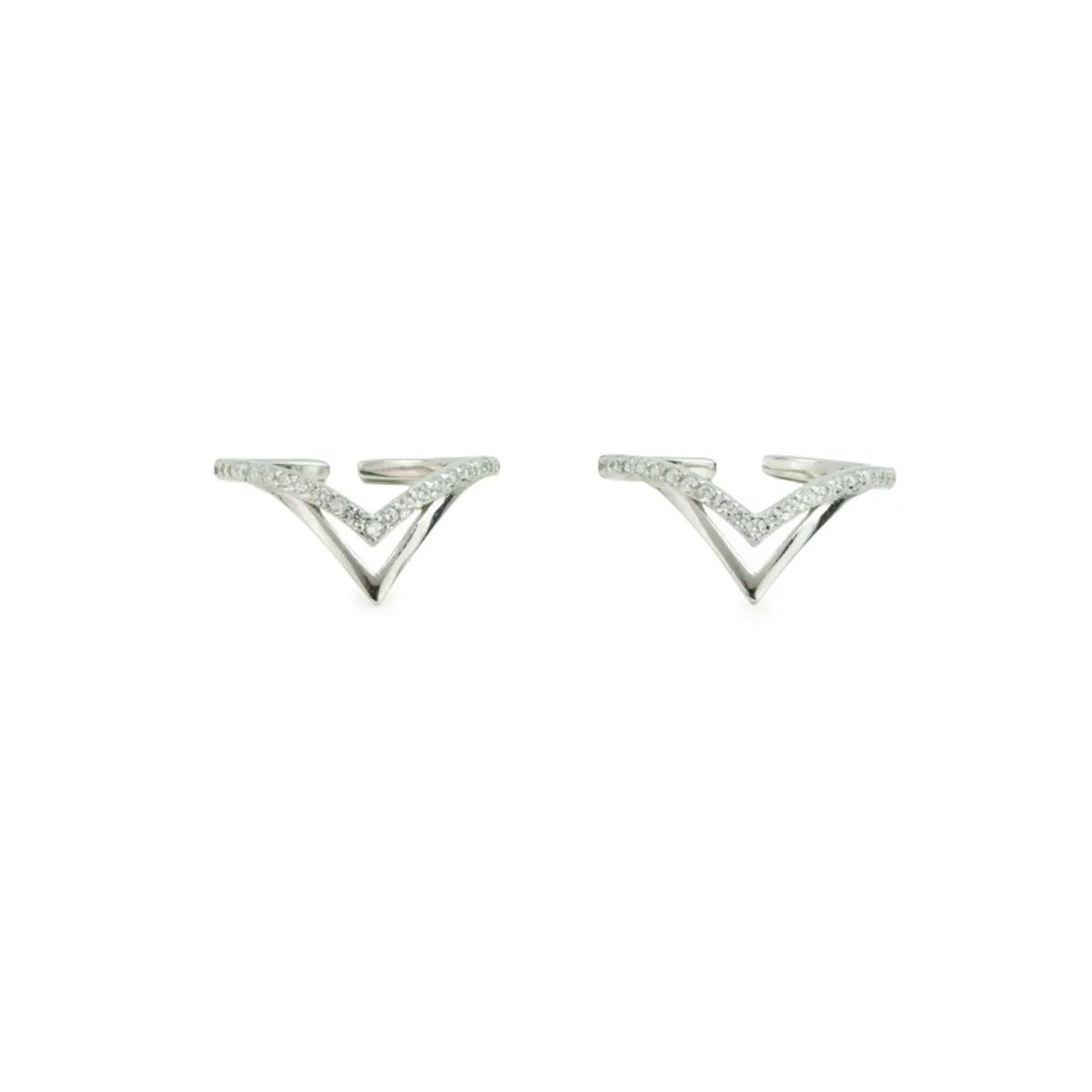 V-Glow 925 Silver Adjustable Toe Ring