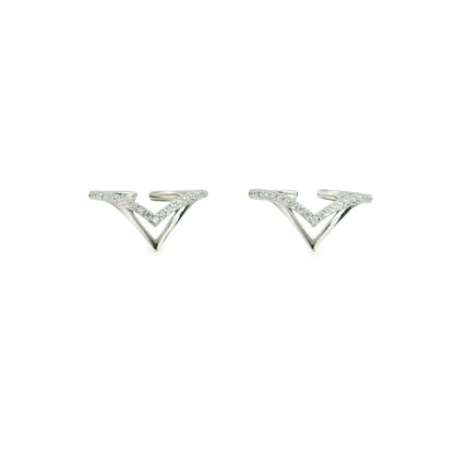 V-Glow 925 Silver Adjustable Toe Ring