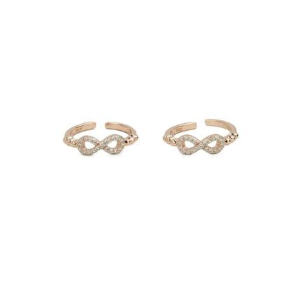 Infinity Spark 925 Silver Adjustable Toe Ring