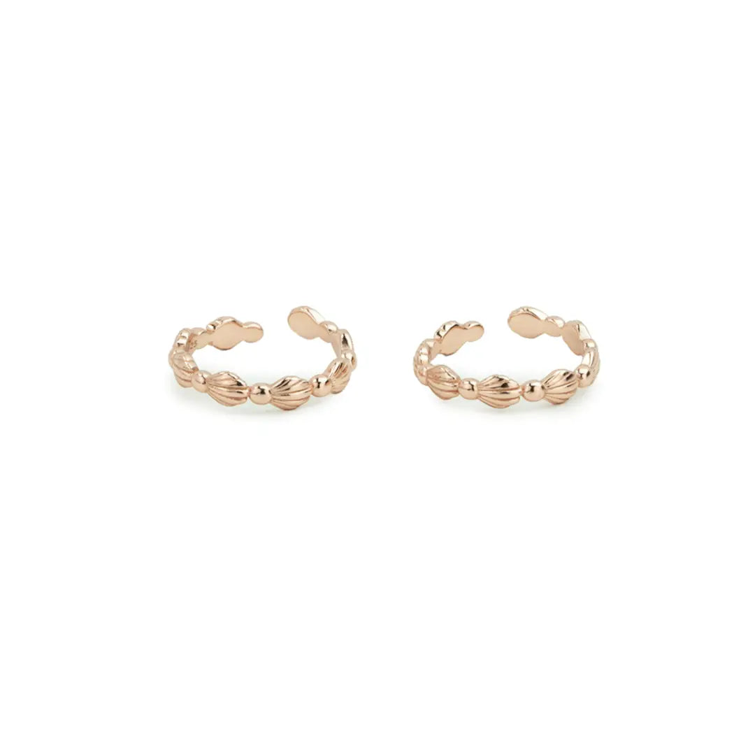 Elegant Bead Toe Ring - 925 Silver