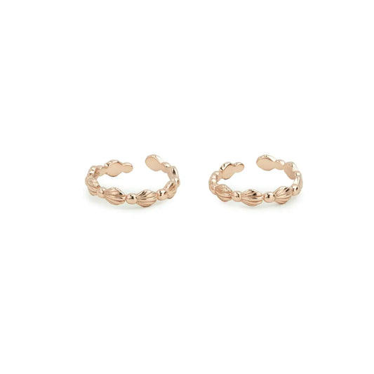Elegant Bead Toe Ring - 925 Silver