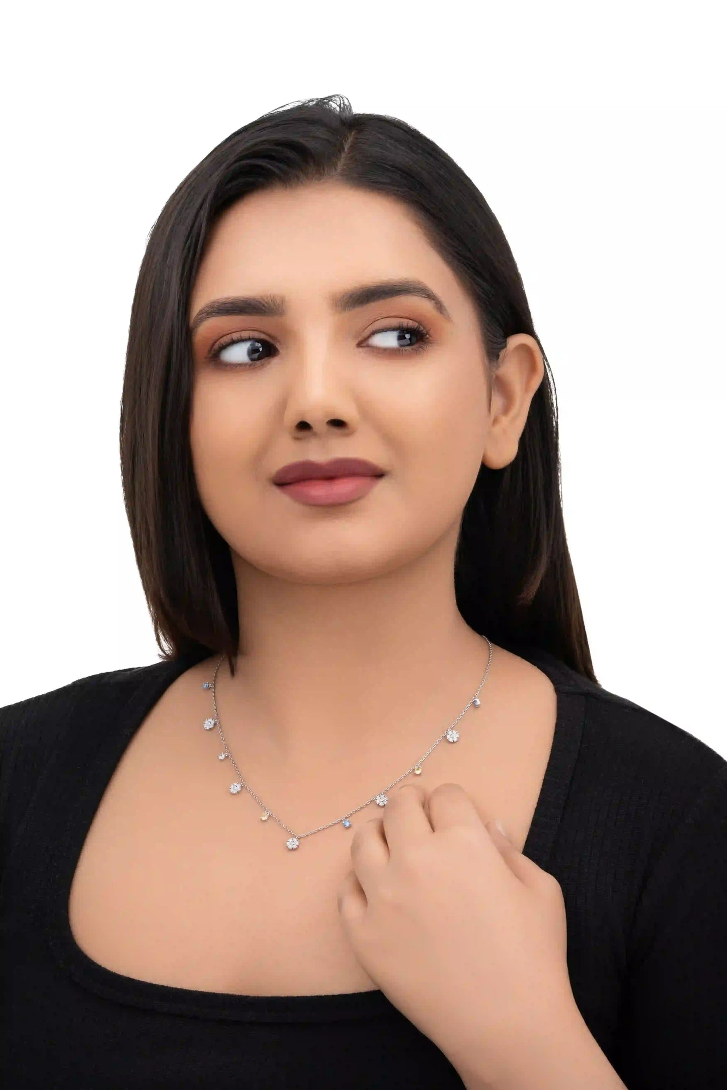 Colours of Life Floral Necklace - 925 Silver