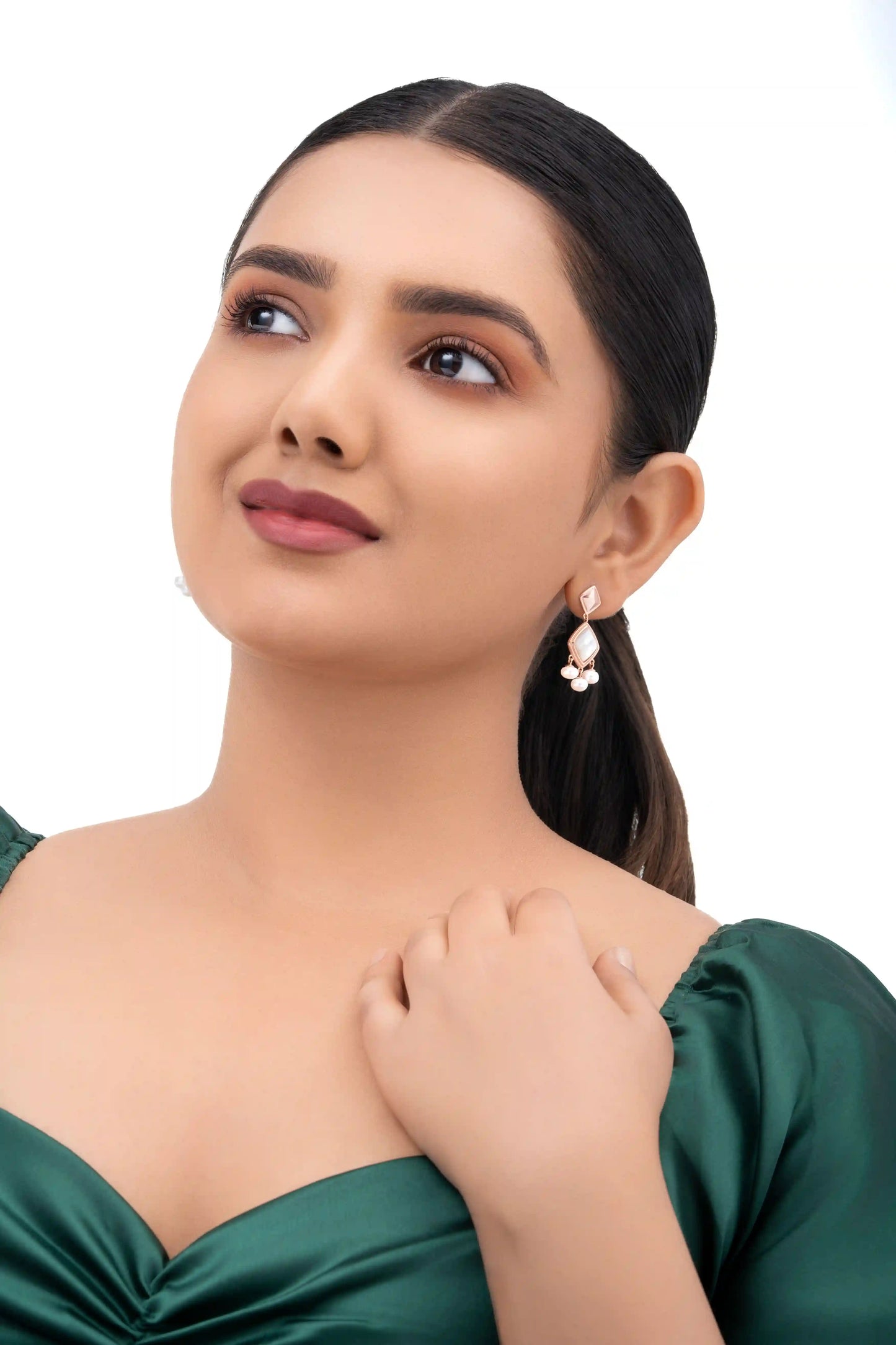 Sea Shell with Real Pearl Earrings -925 Silver
